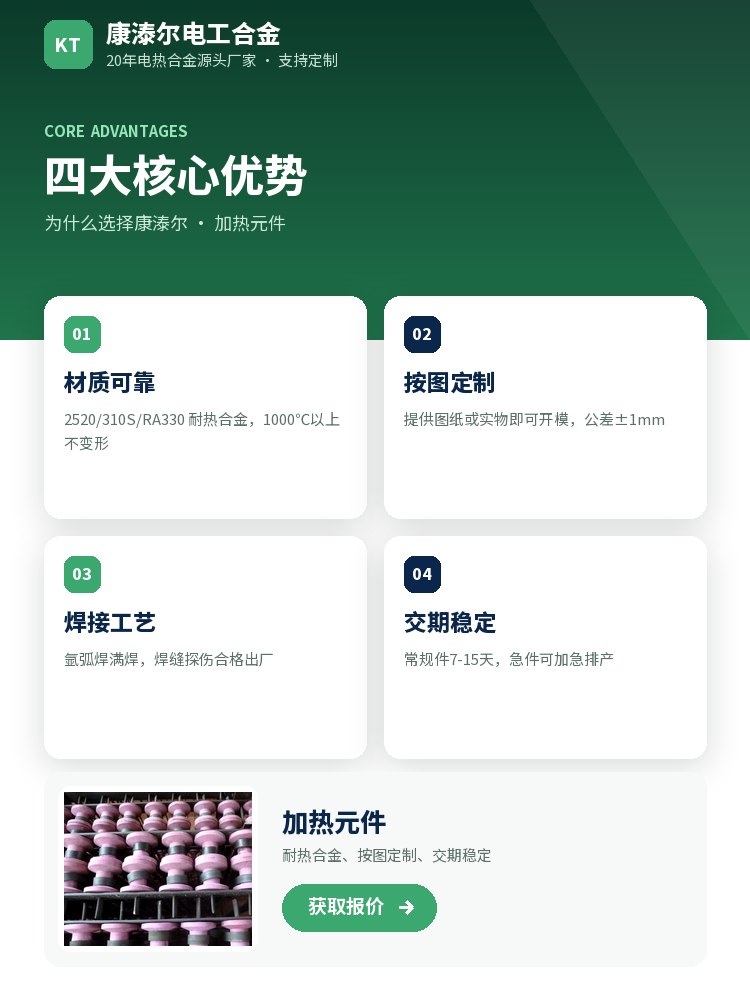 加热元件 定制流程