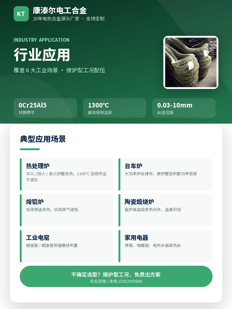 高温电炉丝规格 核心优势