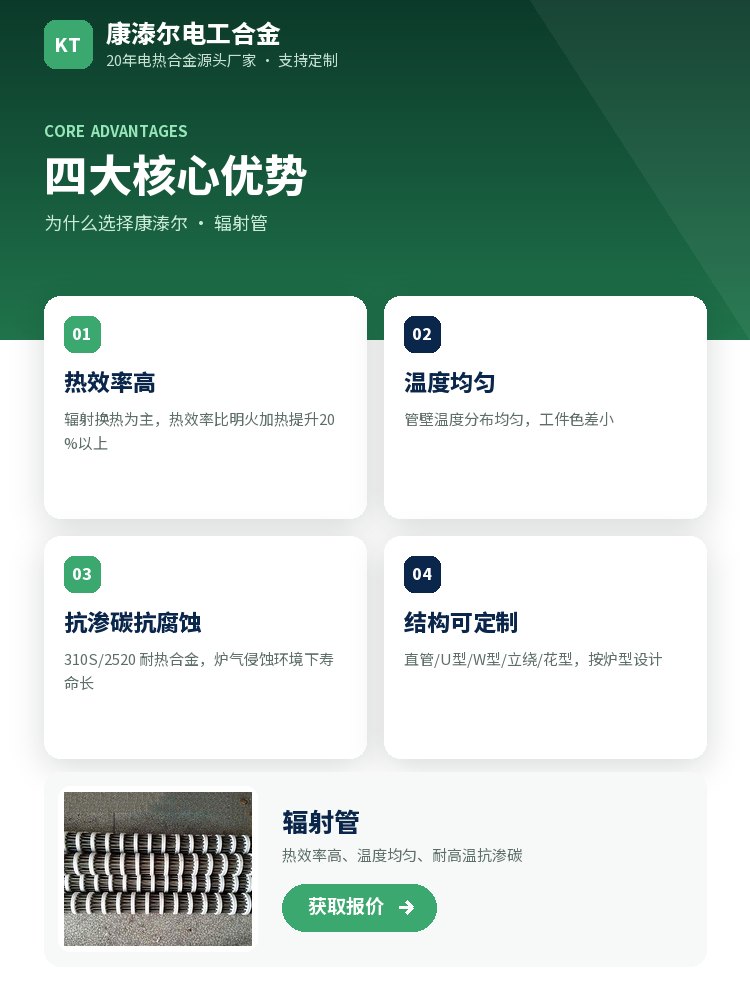 辐射管 定制流程