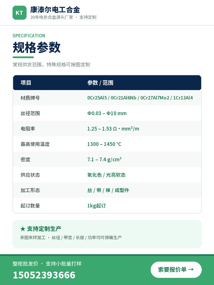 铁铬铝丝加工 品质保障