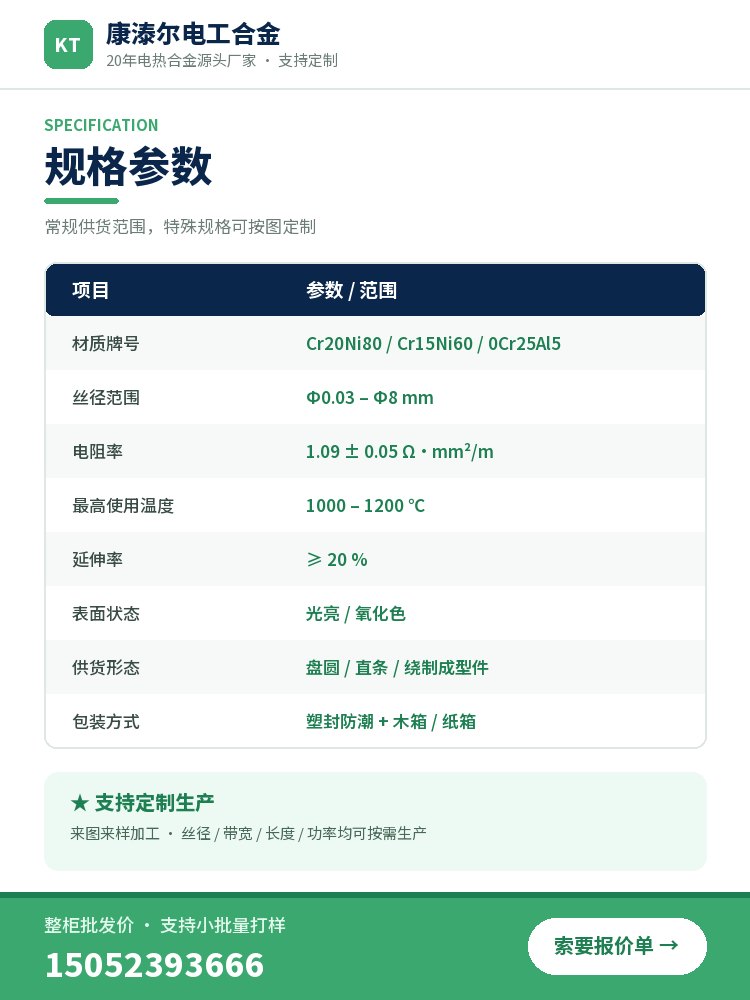 铁铬铝电热丝 品质保障